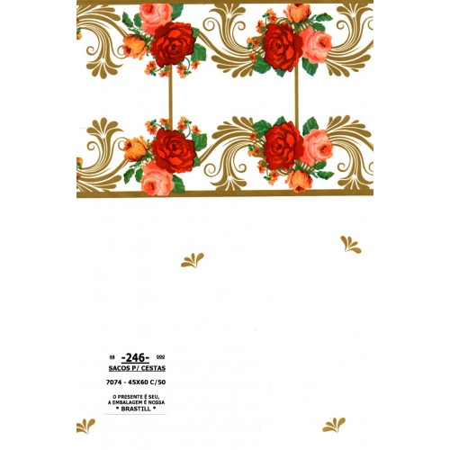 Saco para Cestas 45x60cm - Pt C/ 50 Unds